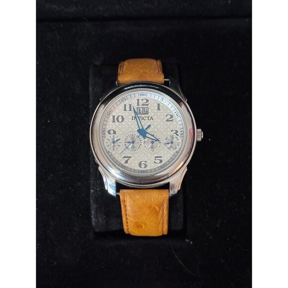 2004 Invicta Objet d’Art Malaga Swiss-Mvmt Automatic Watch 44mm Leather #2169 - Picture 4 of 12